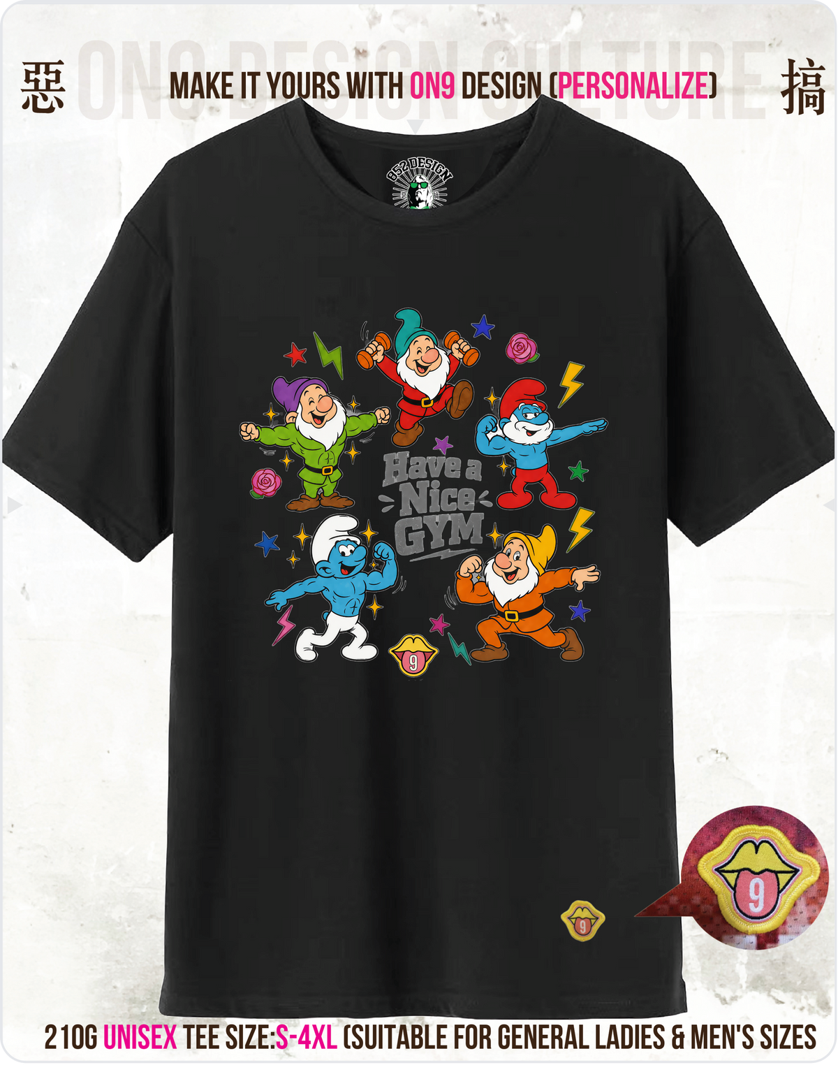 200G Unisex baseball T(S-5XL) & Solid Unisex T(S-4XL)(HK Power Girl Transform)