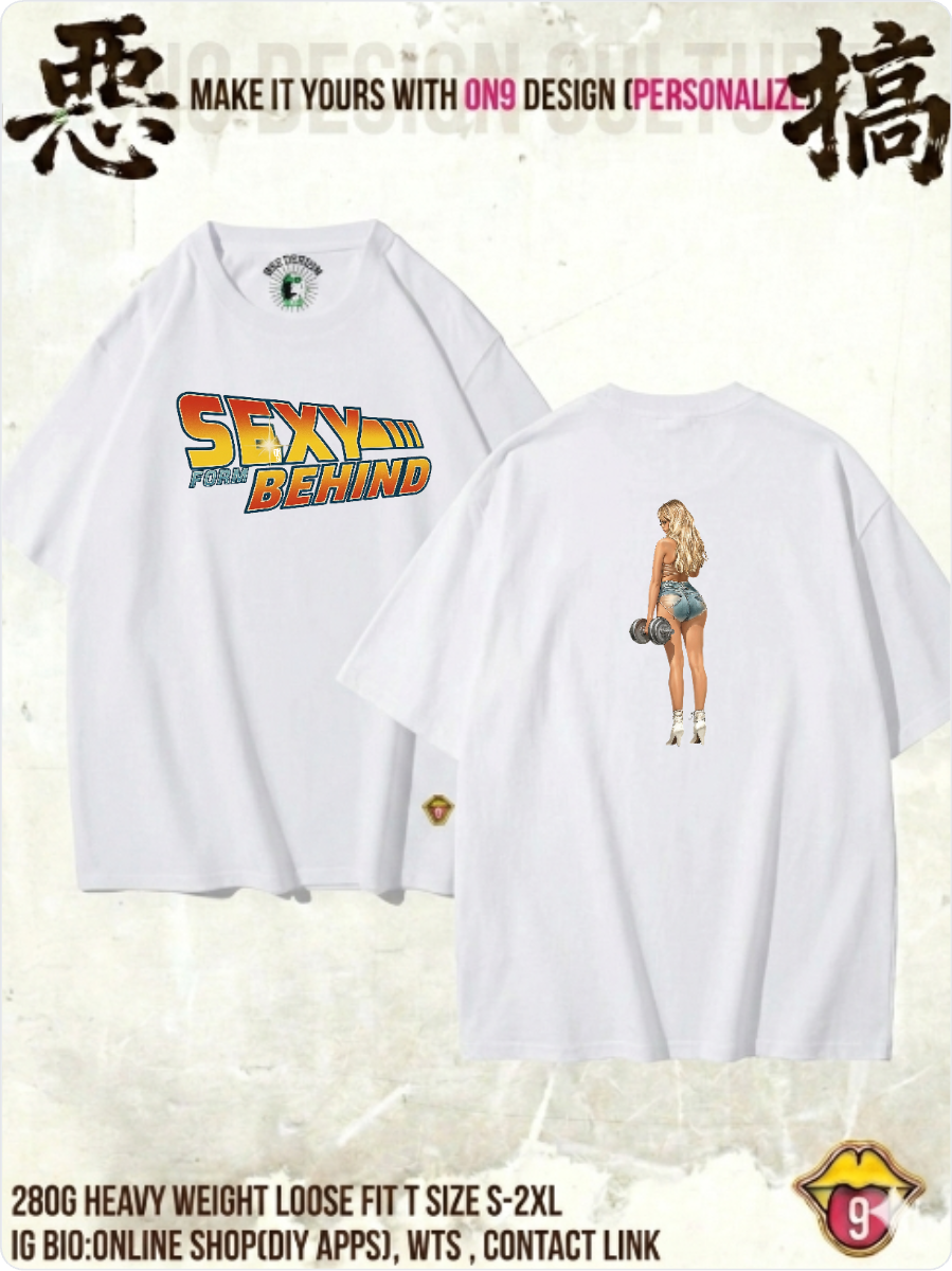 280G HEAVY WEIGHT DTG print T(Parody Retro Film GYM2)