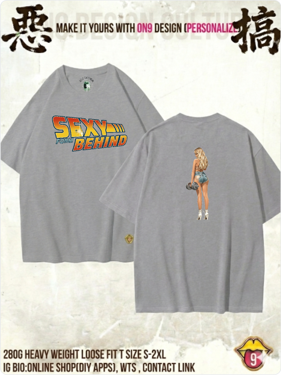 280G HEAVY WEIGHT DTG print T(Parody Retro Film GYM2)