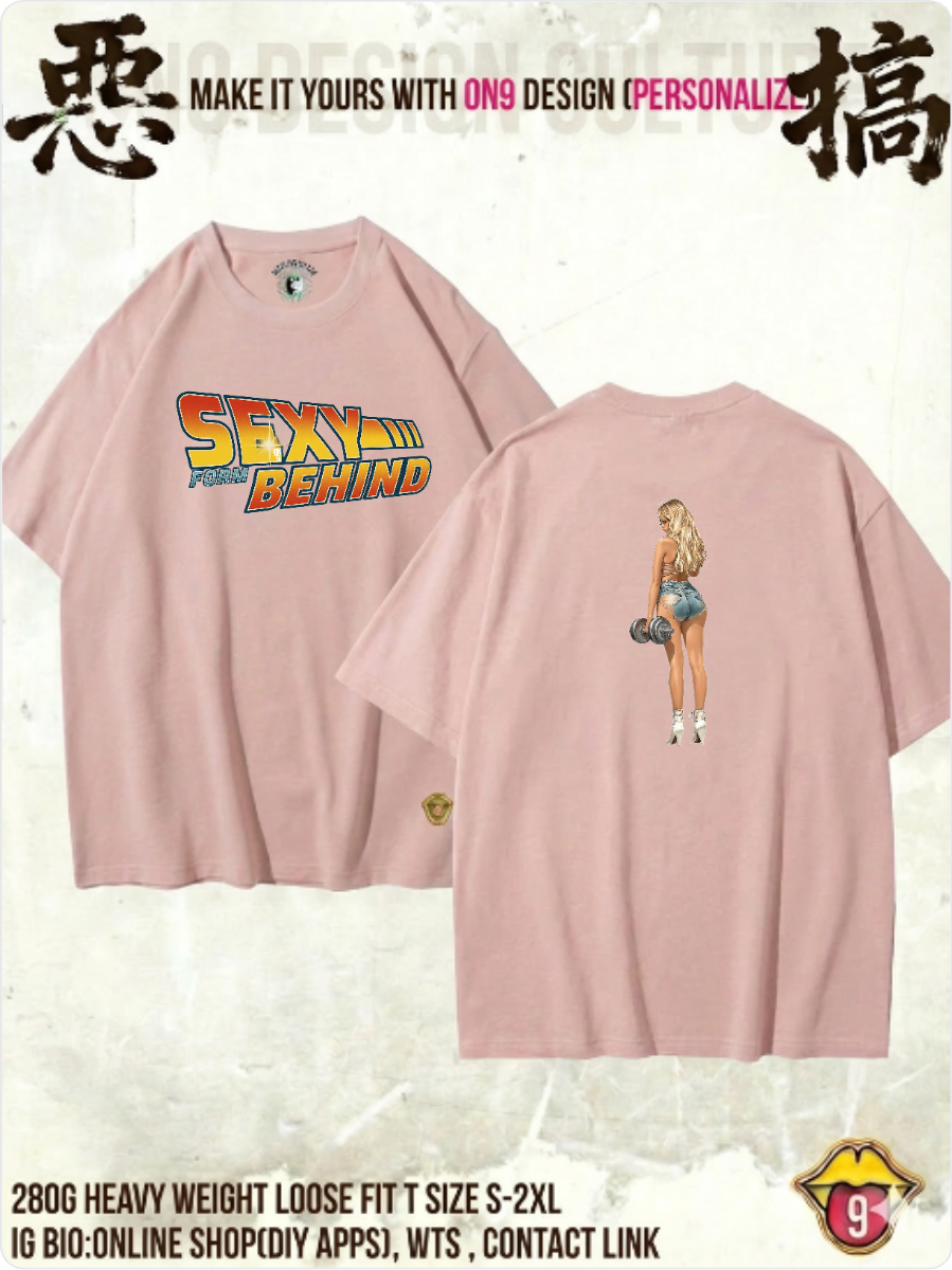 280G HEAVY WEIGHT DTG print T(Parody Retro Film GYM2)