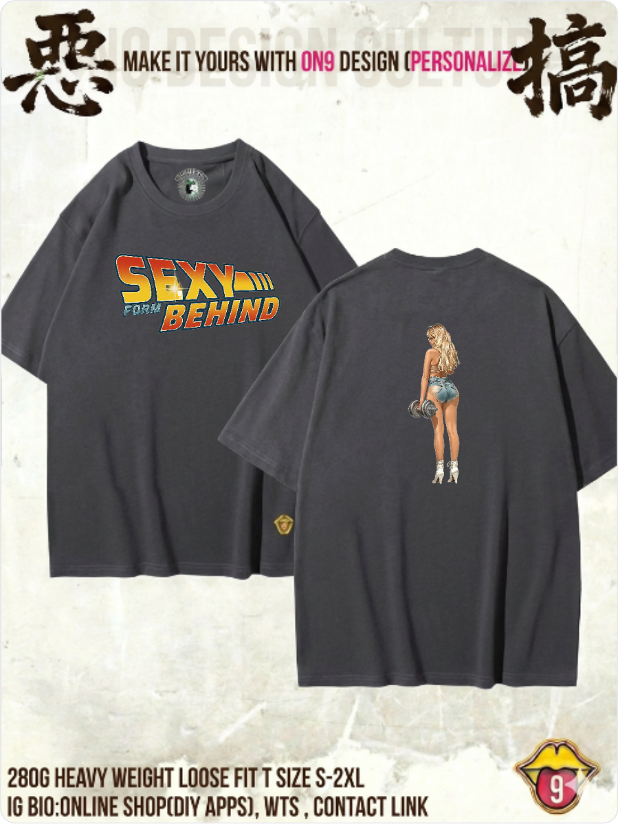 280G HEAVY WEIGHT DTG print T(Parody Retro Film GYM2)