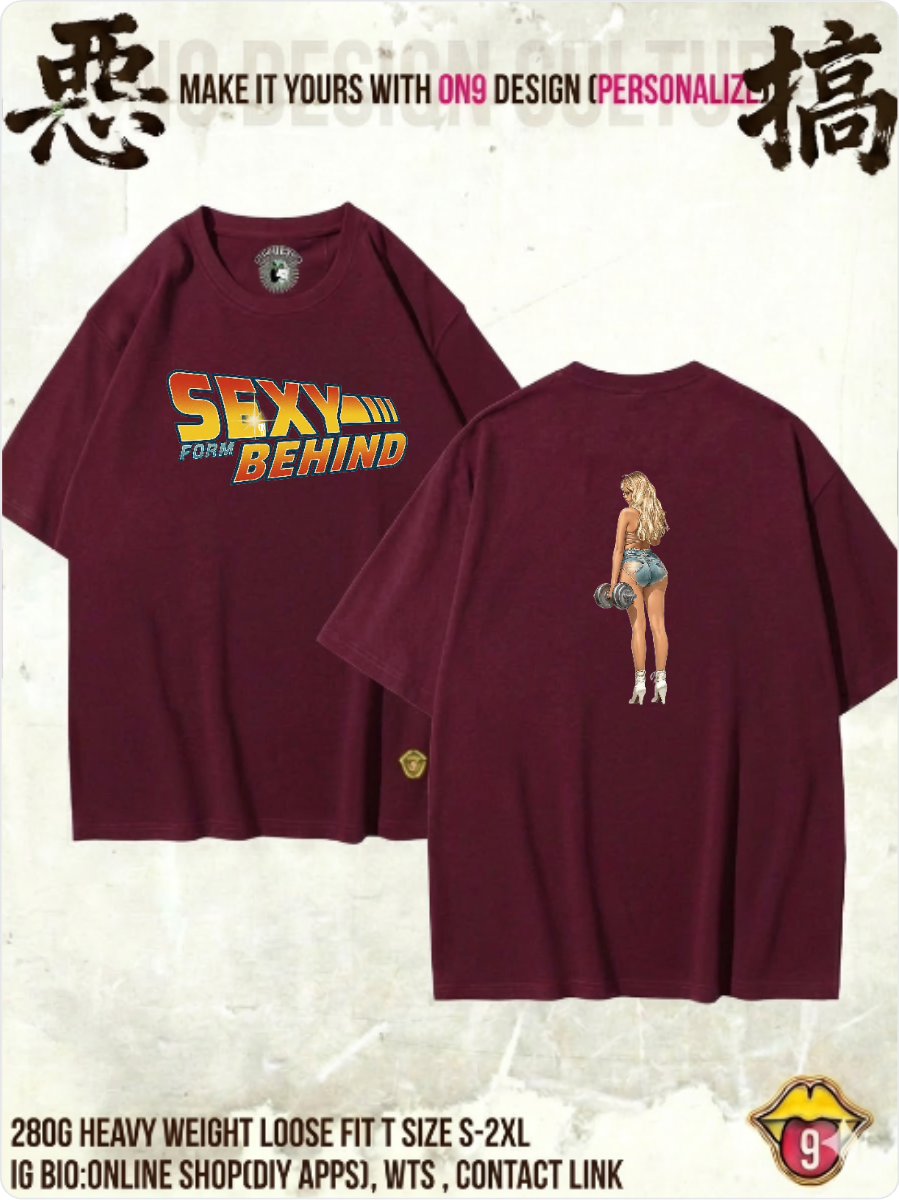 280G HEAVY WEIGHT DTG print T(Parody Retro Film GYM2)
