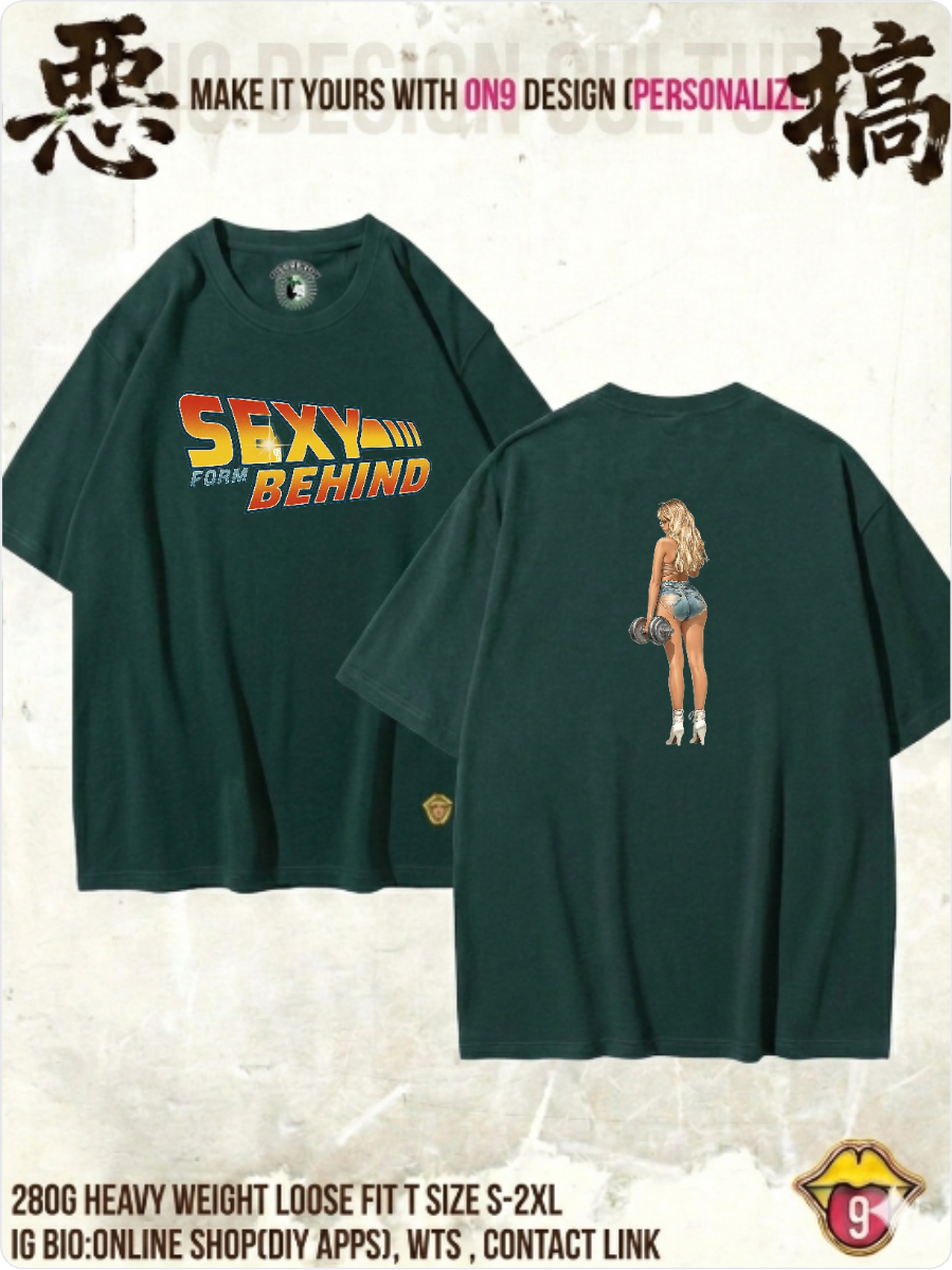 280G HEAVY WEIGHT DTG print T(Parody Retro Film GYM2)