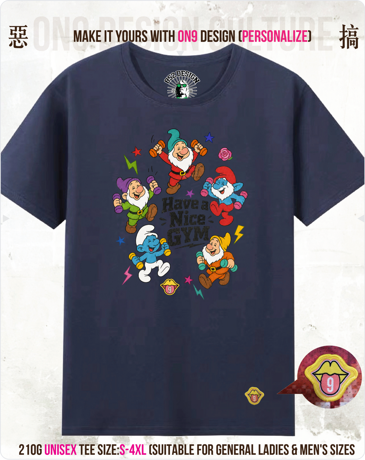 200G Unisex baseball T(S-5XL) & Solid Unisex T(S-4XL)(HK Power Girl Transform)
