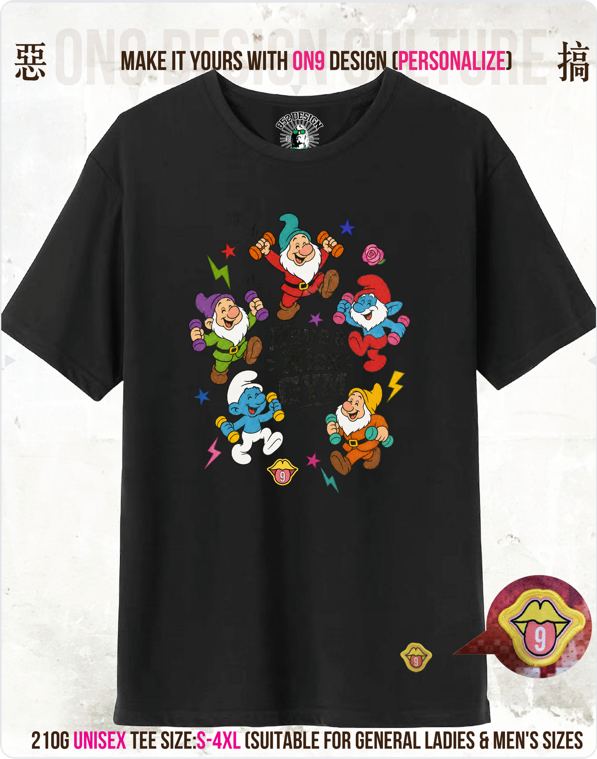 200G Unisex baseball T(S-5XL) & Solid Unisex T(S-4XL)(HK Power Girl Transform)