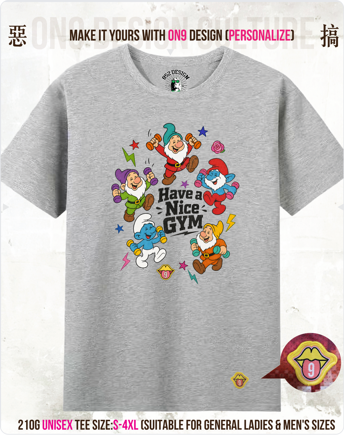 200G Unisex baseball T(S-5XL) & Solid Unisex T(S-4XL)(HK Power Girl Transform)