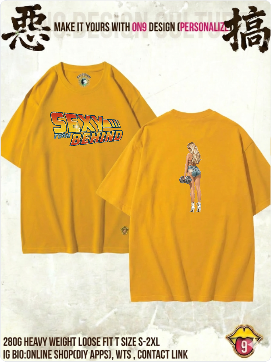 280G HEAVY WEIGHT DTG print T(Parody Retro Film GYM2)