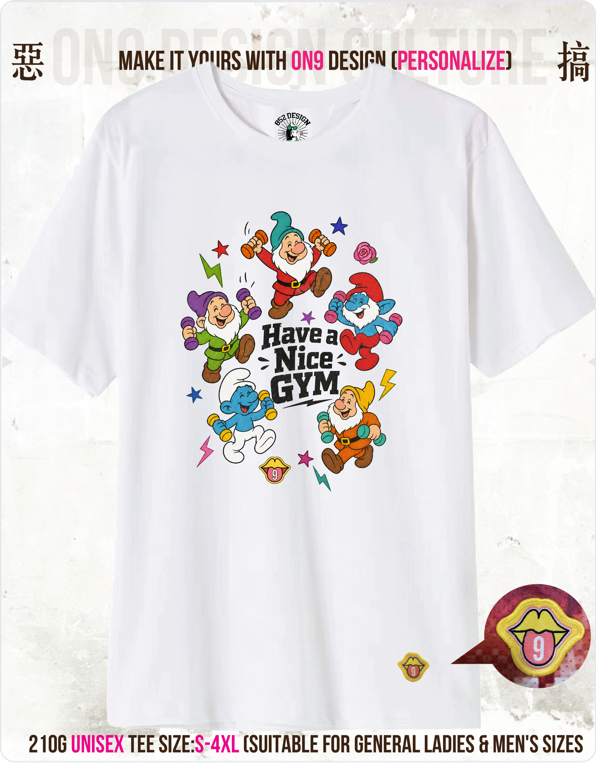 200G Unisex baseball T(S-5XL) & Solid Unisex T(S-4XL)(HK Power Girl Transform)