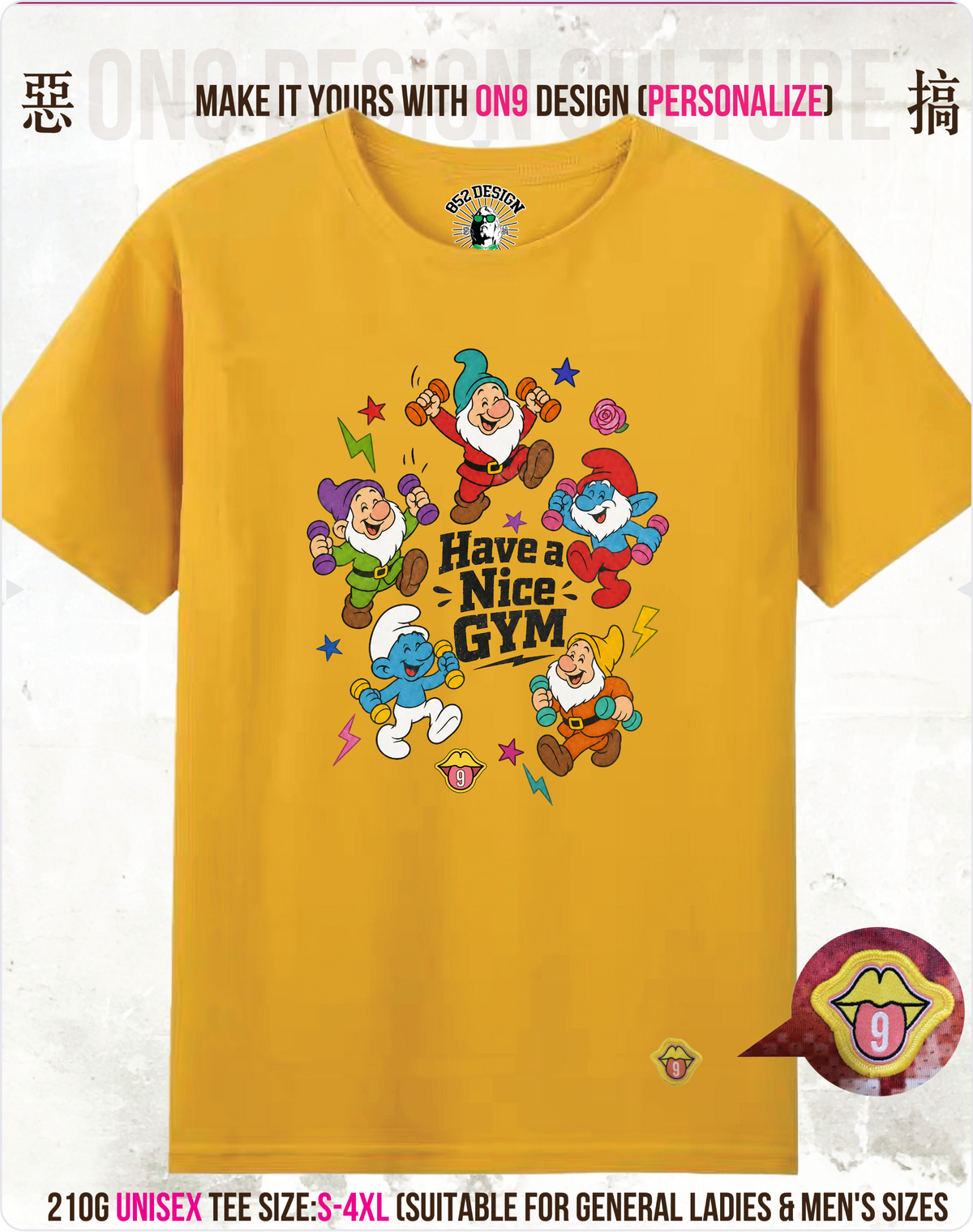 200G Unisex baseball T(S-5XL) & Solid Unisex T(S-4XL)(HK Power Girl Transform)