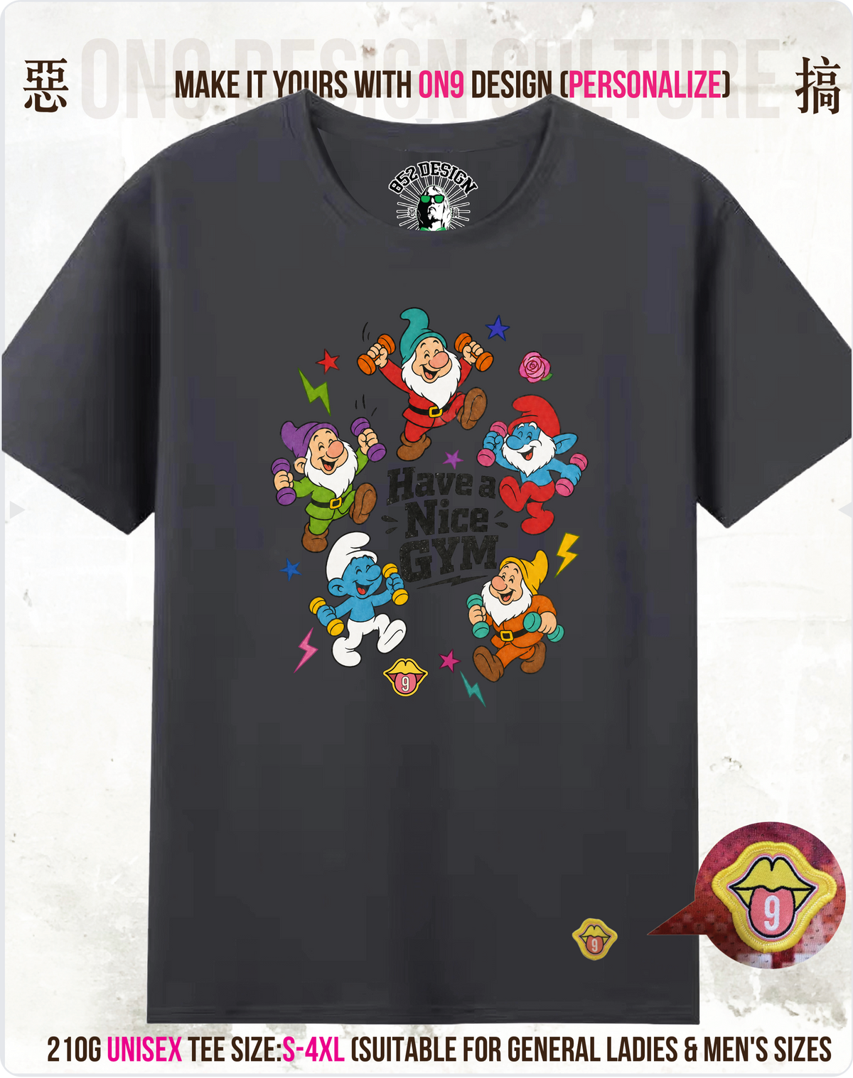 200G Unisex baseball T(S-5XL) & Solid Unisex T(S-4XL)(HK Power Girl Transform)