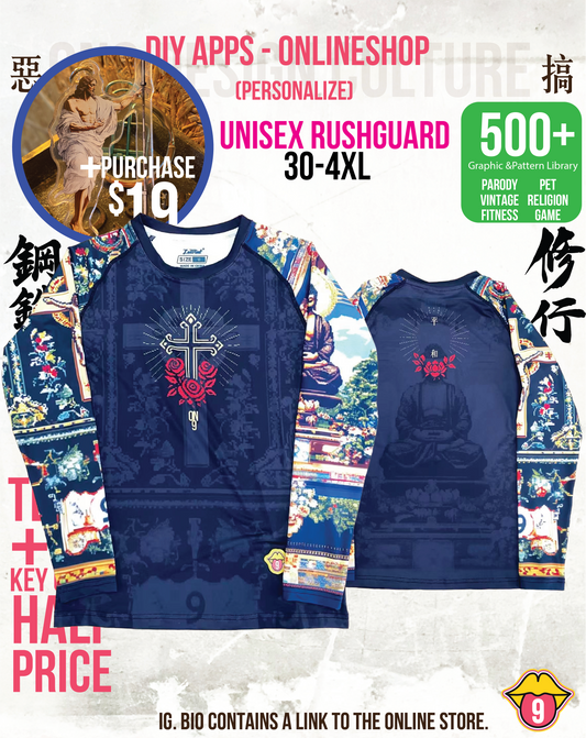 All-Over Print unisex's Long Sleeve Tight surf clothing(rushguard)2