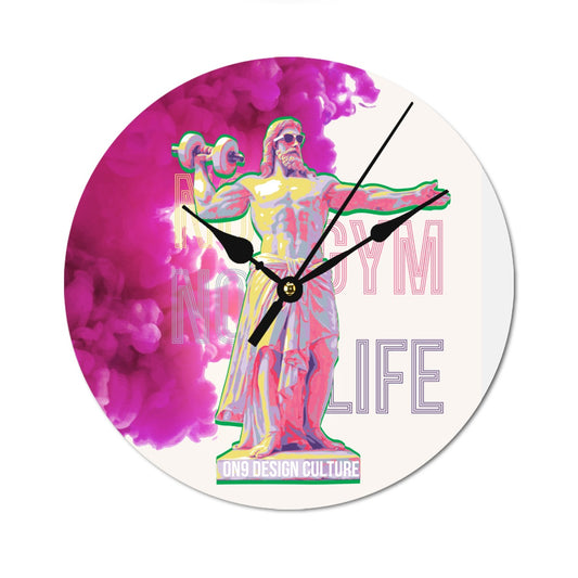 Round Shape Wood Clock