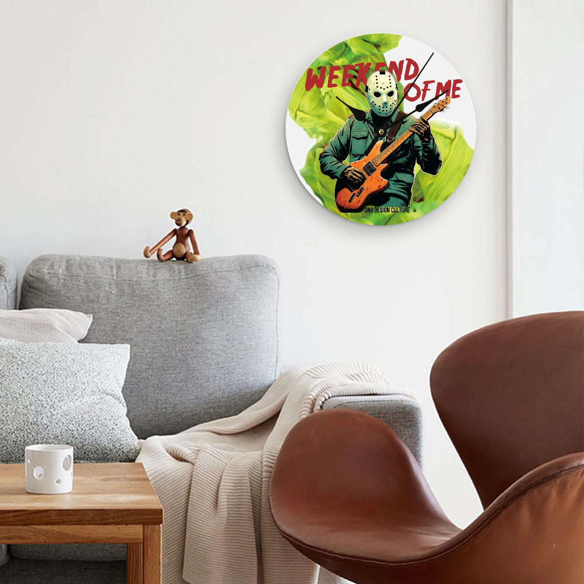 Round Shape Wood Clock