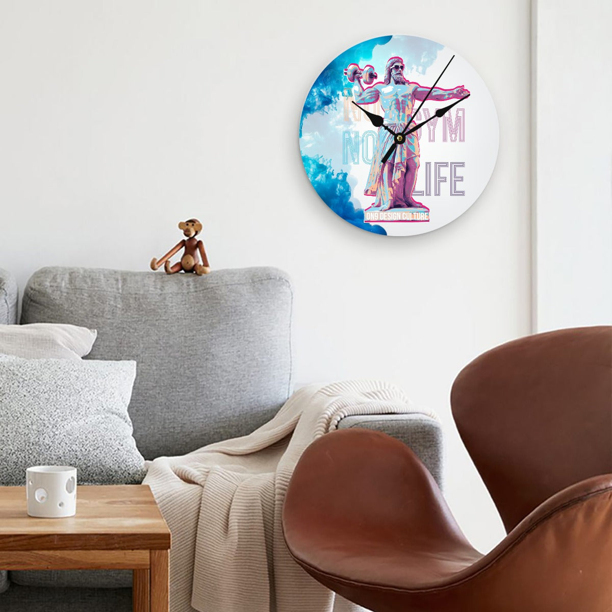 Round Shape Wood Clock