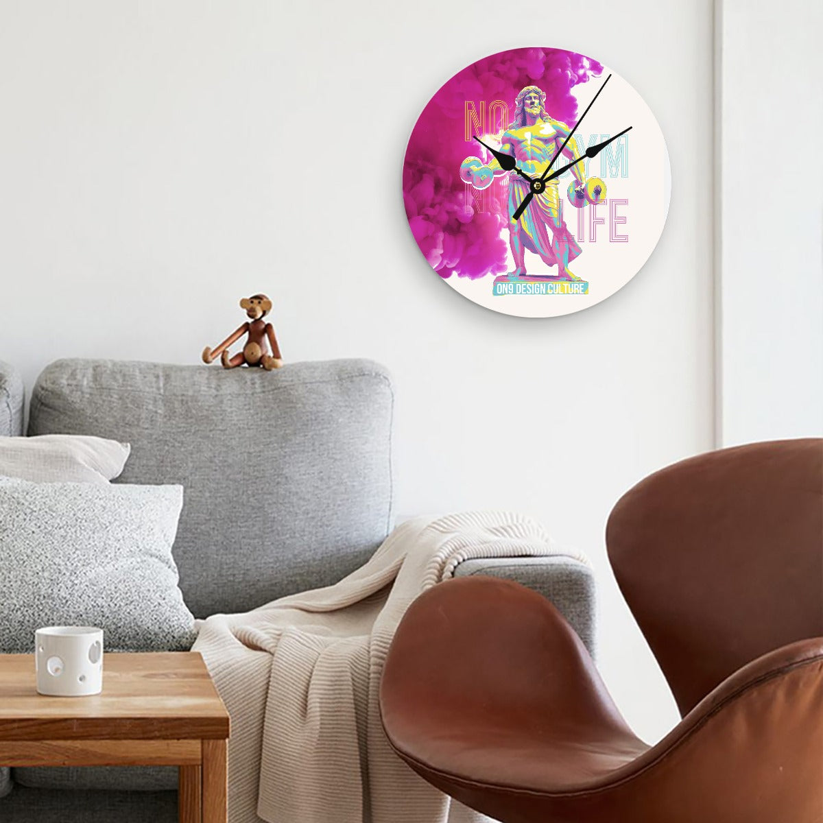 Round Shape Wood Clock